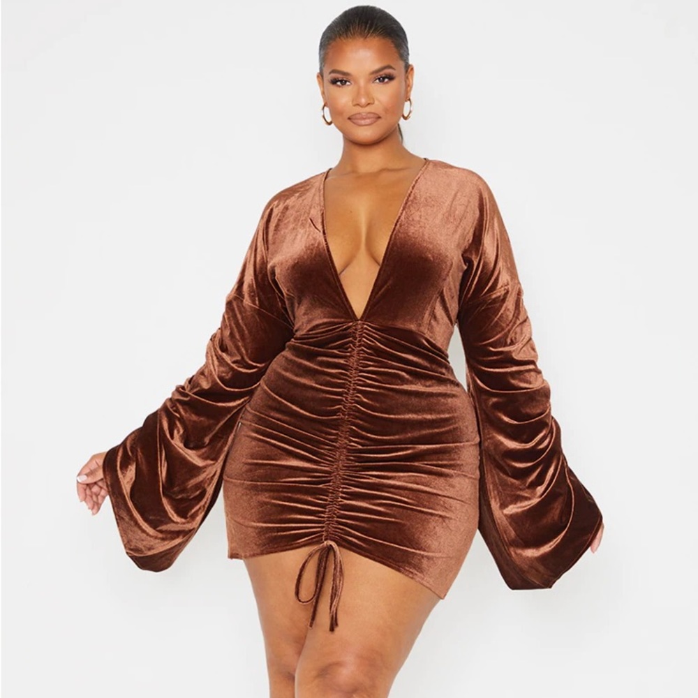 Pretty Little Thing Chocolate Bodycon Dress